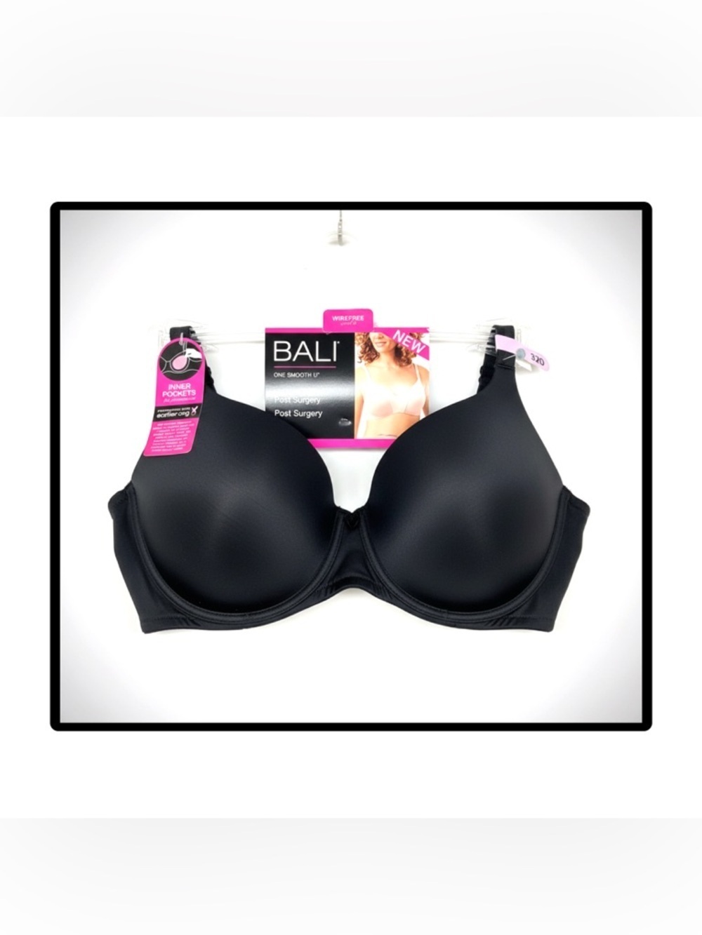 👗🆕👗Bali Full Coverage Bra with Underwire Support In Black-Size 32 D
